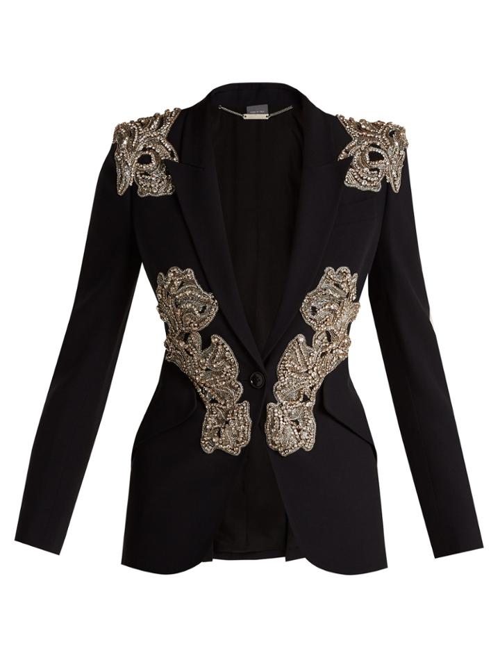 Alexander Mcqueen Crystal And Beaded Blazer