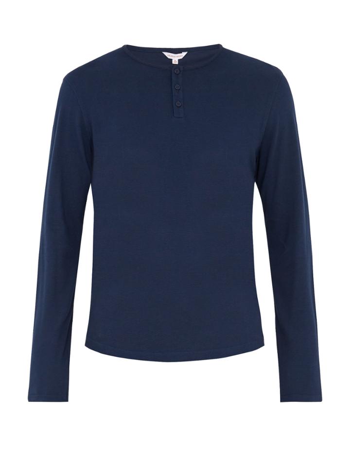 Orlebar Brown Beckett Cotton Waffle-jersey Henley Top
