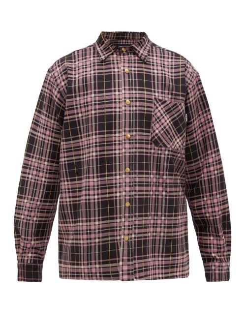 Matchesfashion.com Noon Goons - Plaid Denim Shirt - Mens - Black