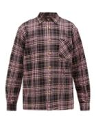 Matchesfashion.com Noon Goons - Plaid Denim Shirt - Mens - Black