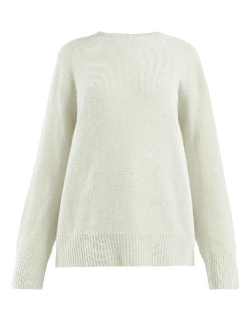 Matchesfashion.com The Row - Sibel Wool Blend Sweater - Womens - Light Green