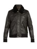 Belstaff Arne Shearling Collar Leather Jacket