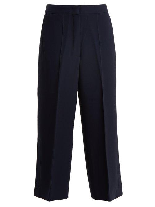 Matchesfashion.com Sportmax - Giava Trousers - Womens - Navy