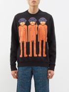 Walter Van Beirendonck - Aliens-print Cotton Sweatshirt - Mens - Black Multi