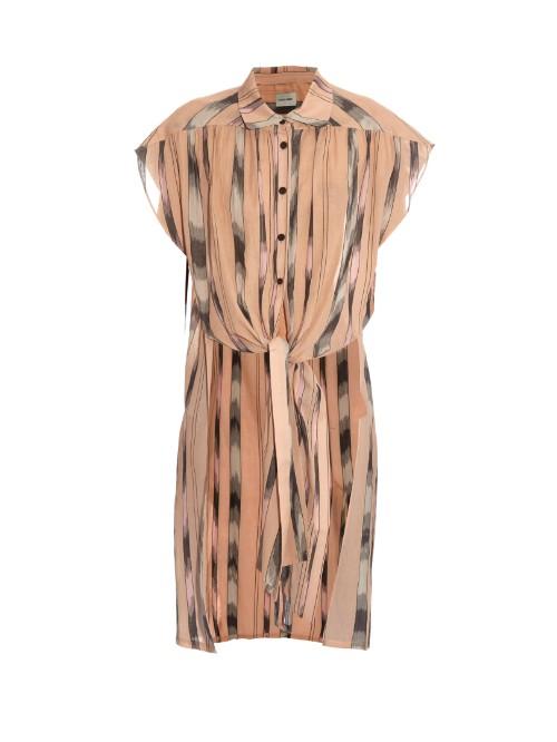 Rachel Comey Canna Tie-front Capped-sleeved Cotton Shirt