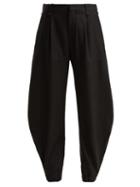 Matchesfashion.com Chlo - Press Stud Cuff Virgin Wool Trousers - Womens - Black