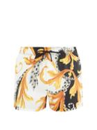 Matchesfashion.com Versace - Baroque-print Swim Shorts - Mens - White Multi