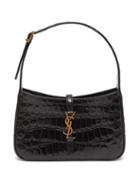 Saint Laurent - Le 5  7 Crocodile-effect Leather Shoulder Bag - Womens - Black