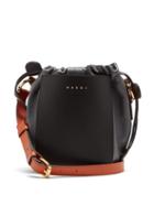 Matchesfashion.com Marni - Gusset Small Leather Shoulder Bag - Womens - Black Multi