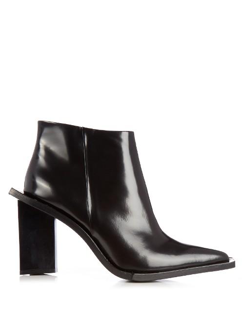 Marques'almeida M And A Letter-heel Leather Ankle Boots