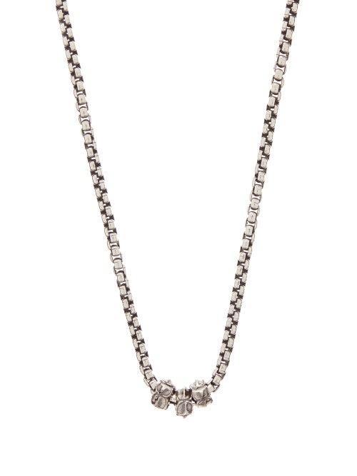 Matchesfashion.com Emanuele Bicocchi - Sterling-silver Box-chain Charm Necklace - Mens - Silver