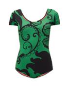 Matchesfashion.com La Doublej - Short-sleeved Marea-print Swimsuit - Womens - Green Print