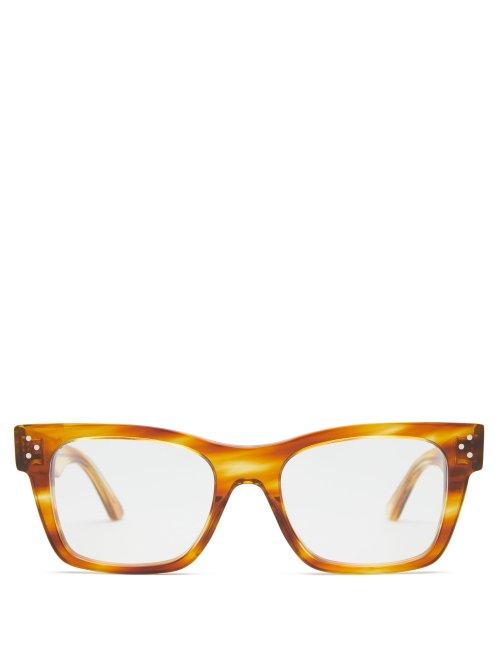 Matchesfashion.com Celine Eyewear - D Frame Acetate And Metal Glasses - Womens - Tortoiseshell