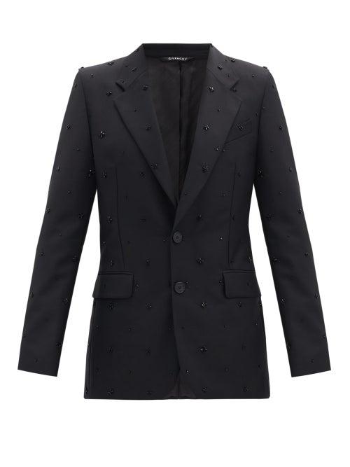 Matchesfashion.com Givenchy - Studded Wool-blend Blazer - Mens - Black