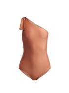 Matchesfashion.com Adriana Degreas - Porto One Shoulder Swimsuit - Womens - Pink