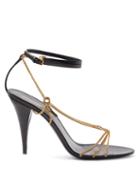 Saint Laurent - Kiki Chain-embellished Sandals - Womens - Black