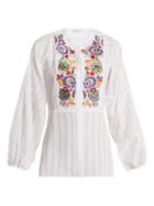 Matchesfashion.com Etro - Mira Floral Embroidered Blouse - Womens - White