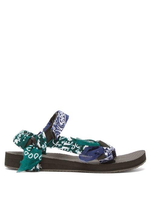 Matchesfashion.com Arizona Love - Trekky Bandana Wrapped Sandals - Womens - Navy Multi