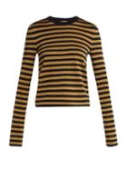 Matchesfashion.com Saint Laurent - Striped Long Sleeve Sweater - Womens - Navy Gold