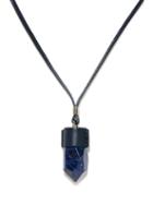 Chlo - Jemma Soladite And Leather Necklace - Womens - Navy