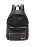 Matchesfashion.com A.p.c. - Camden Faux-leather And Canvas Backpack - Mens - Black