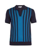 Matchesfashion.com Orlebar Brown - Horton Stripe Intarsia Shirt - Mens - Navy