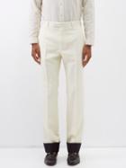 Gucci - Contrast-cuff Wool-blend Suit Trousers - Mens - White Black