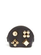 Christian Louboutin - Carasky Leather Cosmetics Pouch - Womens - Black Gold