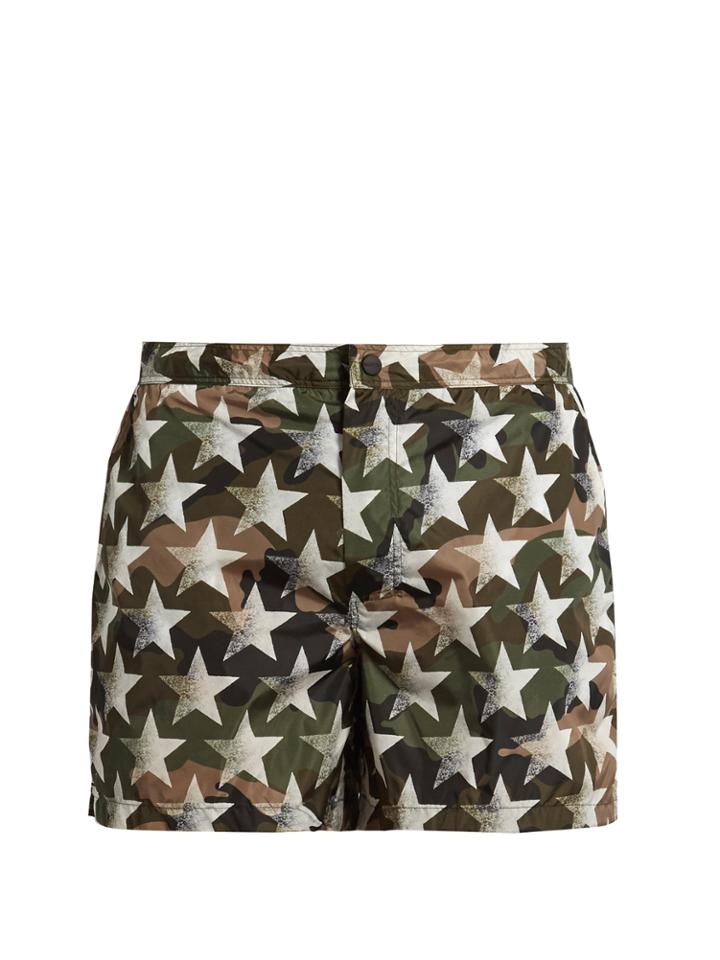 Valentino Camustars-print Swim Shorts
