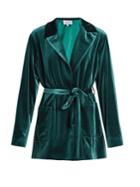 Luisa Beccaria Tie-waist Velvet Jacket
