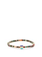 Matchesfashion.com Luis Morais - Diamond & 18kt Gold Beaded Bracelet - Mens - Green Multi