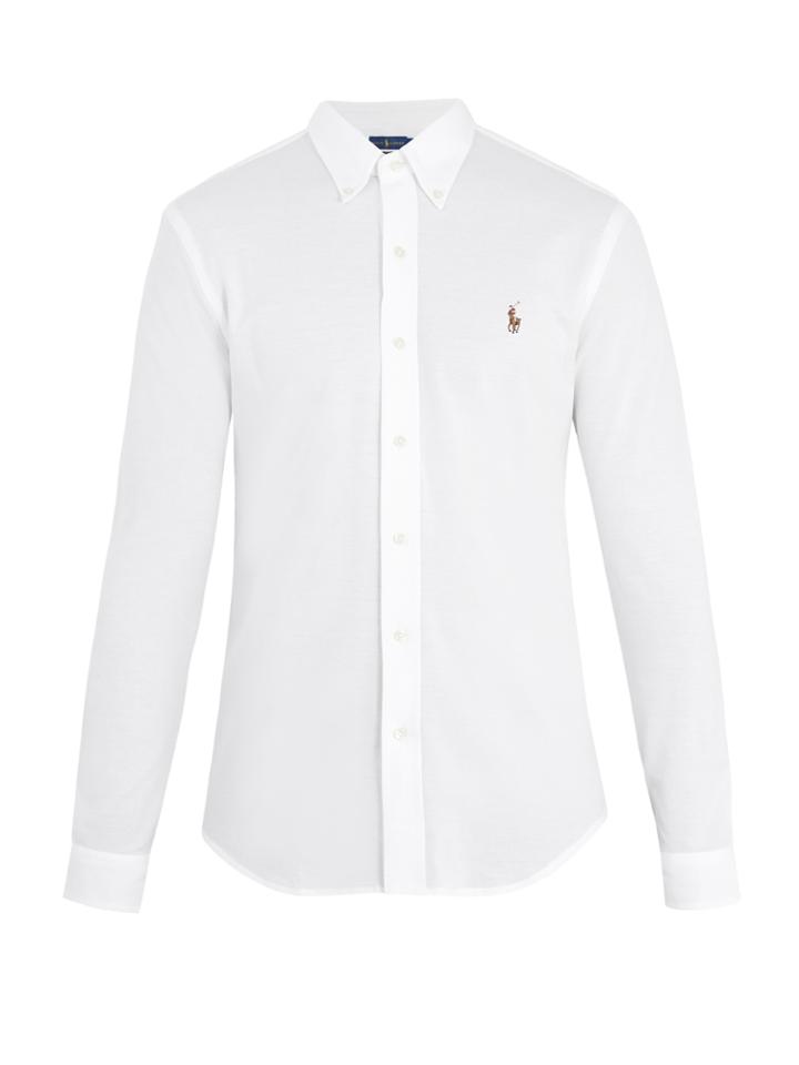 Polo Ralph Lauren Oxford Logo-embroidered Cotton-piqu Shirt
