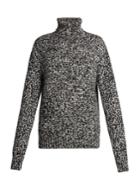 Saint Laurent High-neck Melange Sweater