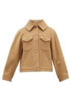 Matchesfashion.com Palmer//harding - Blended Cape Back Wool Blend Jacket - Womens - Camel