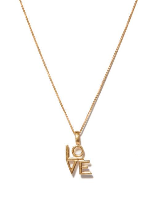Saint Laurent - Love-pendant Necklace - Womens - Gold
