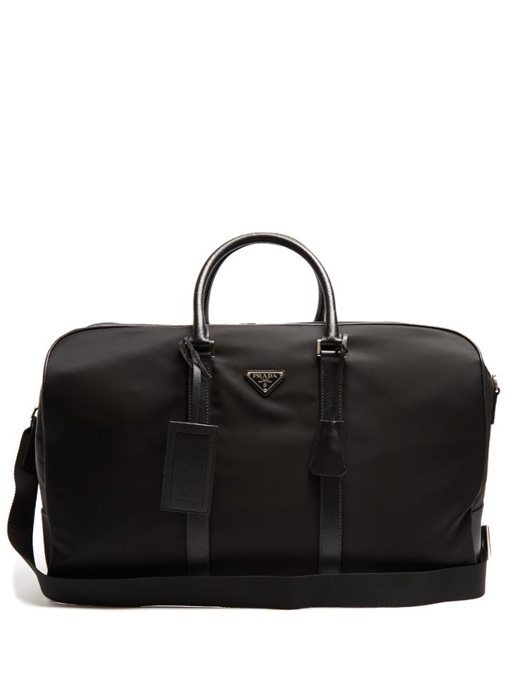 Prada Saffiano Leather-trimmed Nylon Holdall
