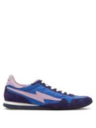 Matchesfashion.com Isabel Marant - Bustee Lightning Bolt Leather And Suede Trainers - Womens - Blue Multi
