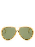 Matchesfashion.com Gucci - Aviator Acetate Sunglasses - Womens - Gold