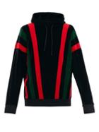 Matchesfashion.com Gucci - Felpa Hooded Striped-chenille Sweatshirt - Mens - Black