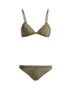 Matchesfashion.com Haight - Low-rise Triangle Bikini - Womens - Khaki