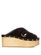 Isabel Marant Zipla Cross-strap Suede Wedges