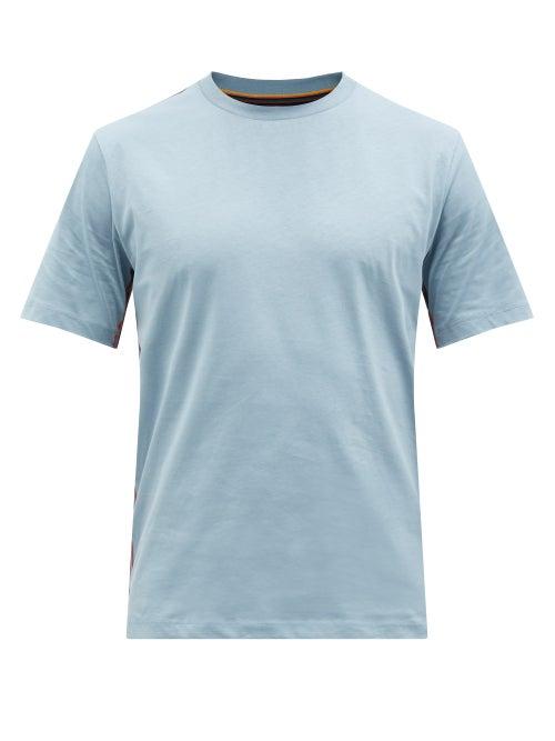 Paul Smith - Artist-stripe Organic Cotton-jersey T-shirt - Mens - Blue