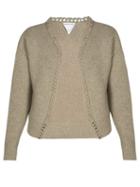 Bottega Veneta - Braided-trim Cardigan - Womens - Grey