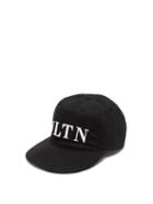 Matchesfashion.com Valentino - Vltn Embroidered Cotton Cap - Mens - Black