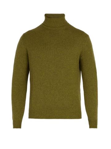 Matchesfashion.com Massimo Alba - Roll Neck Cashmere Sweater - Mens - Green