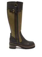 Matchesfashion.com See By Chlo - Two Tone Knee High Leather Boots - Womens - Black Khaki