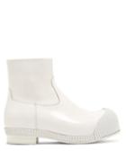 Matchesfashion.com Calvin Klein 205w39nyc - Deicine Leather Ankle Boots - Womens - White