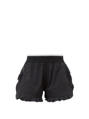 Matchesfashion.com Adidas By Stella Mccartney - Hiit Ruffled Technical Fabric Shorts - Womens - Black