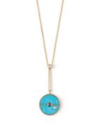 Matchesfashion.com Retrouvai - Compass Gold & Diamond Necklace - Womens - Blue