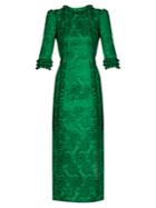 The Vampire's Wife Cate Ruffle-trimmed Cotton-blend Jacquard Dress